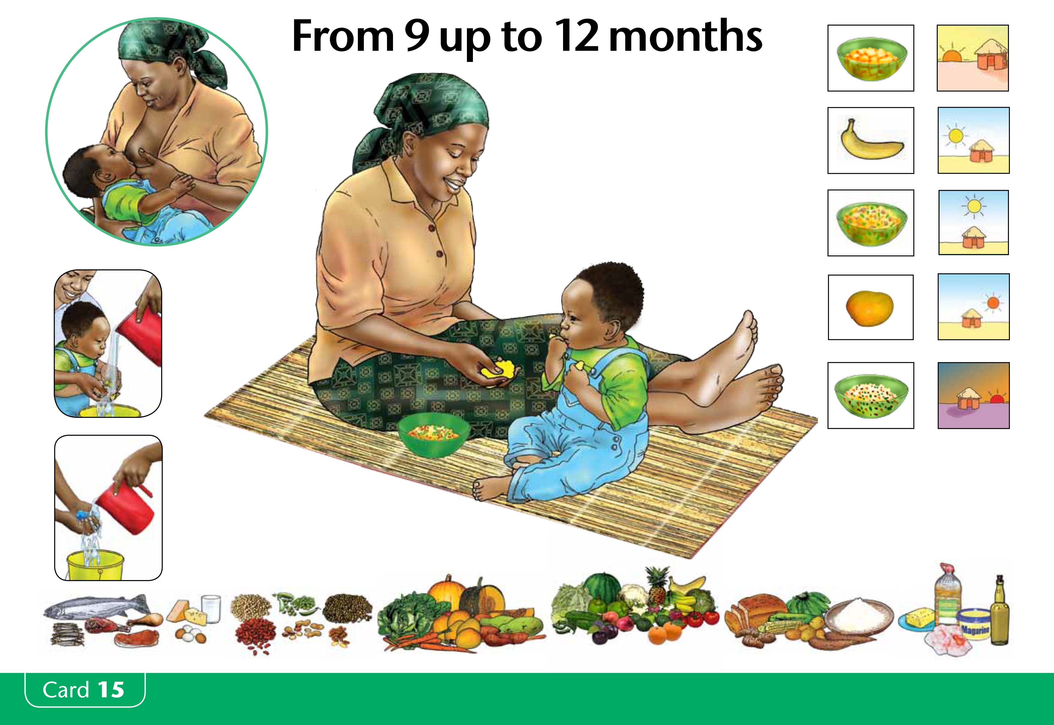 Complementary feeding from 9 up to 12 months