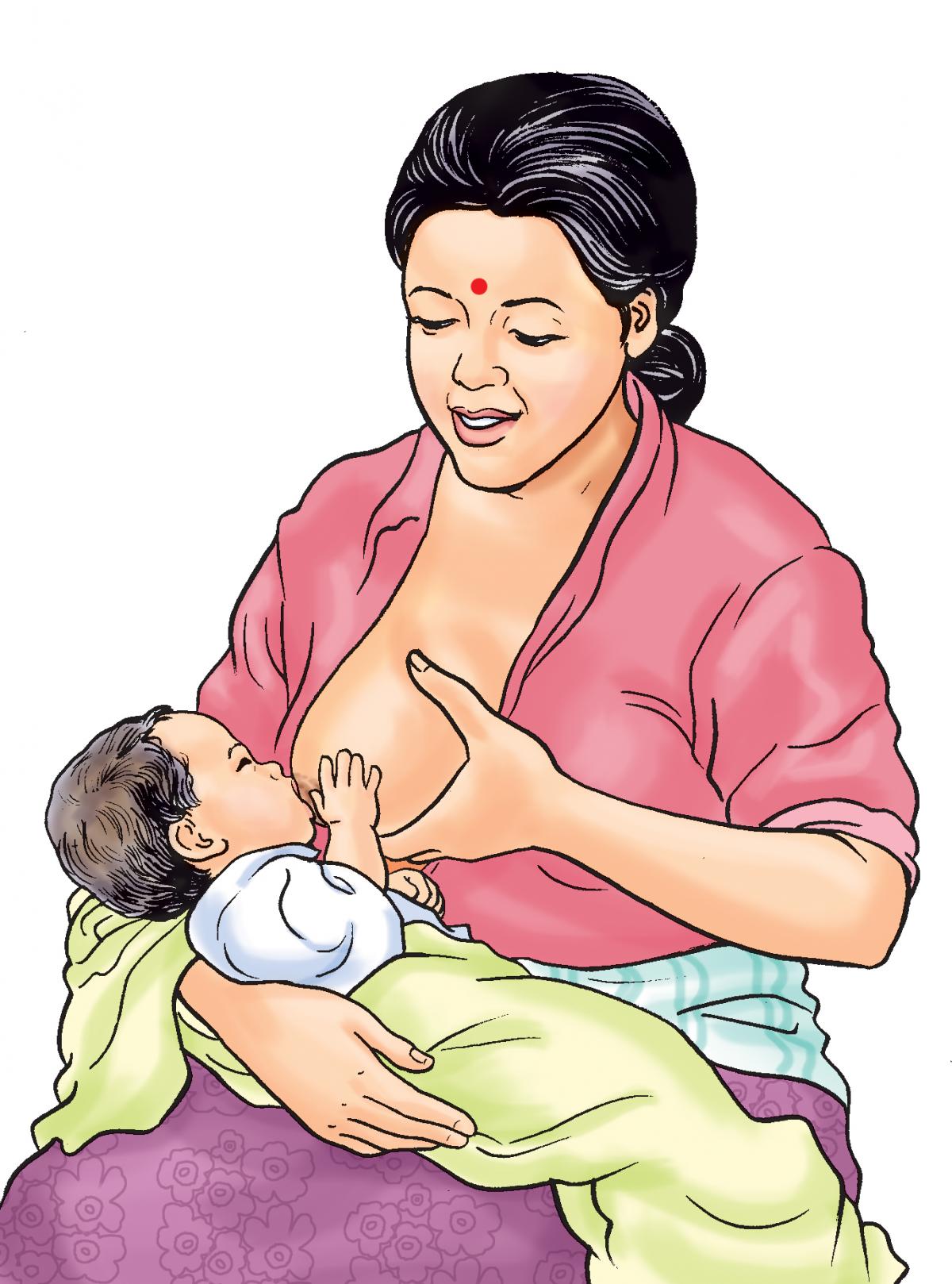 Breastfeeding - Supporting breast to promote proper attachment - 01 - Nepal Breastfeeding - Supporting breast to promote proper attachment - 01 - Nepal
