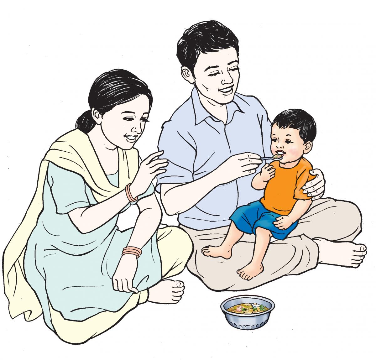 Complementary feeding - Parents complementary feeding with baby - 03 - Nepal Complementary feeding - Parents complementary feeding with baby - 03 - Nepal