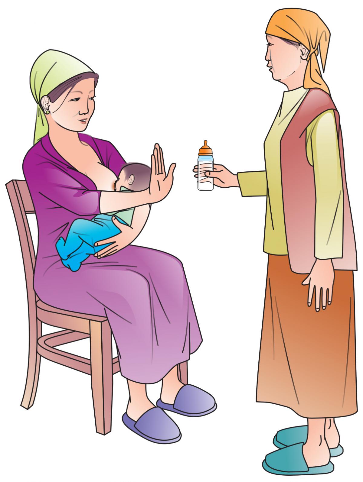 Breastfeeding - No water during breastfeeding - Mother and grandmother 0-6 mo - 01A - Kyrgyz Republic