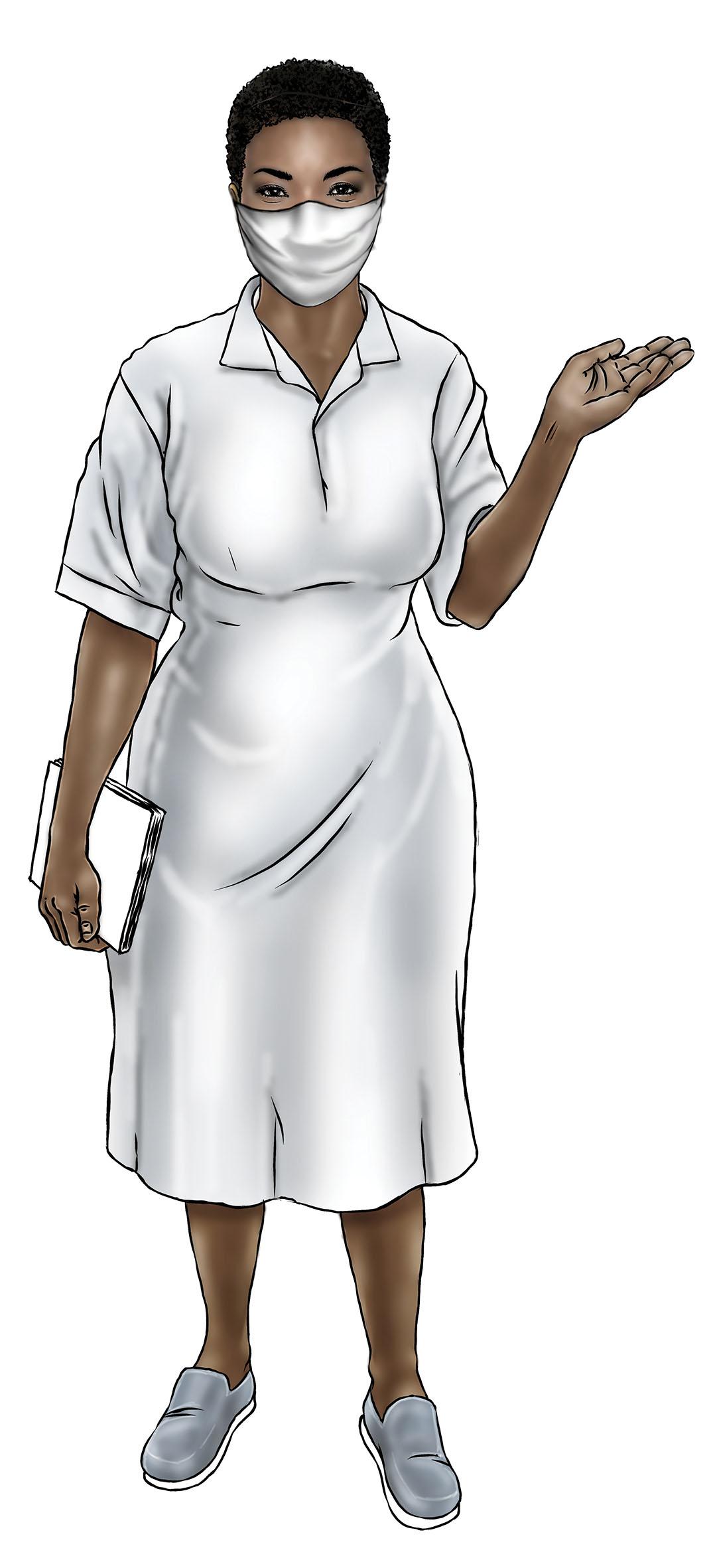 People - Nurse from clinic - 00 - COVID