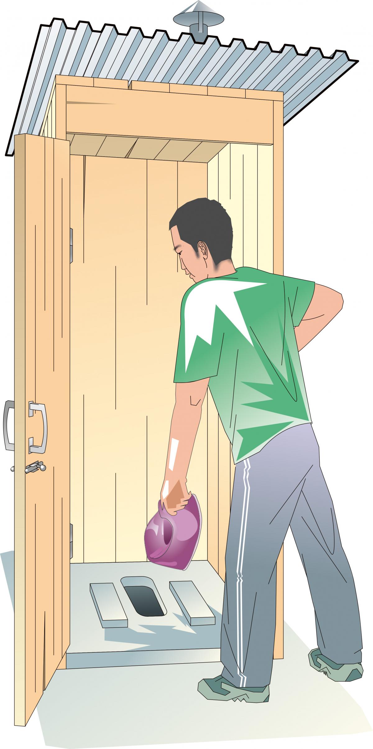 Sanitation - Cleaning the latrine - 00B - Kyrgyz Republic