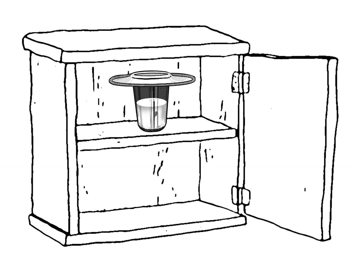 Objects - Cupboard with white cup - 00A - Non-country specific