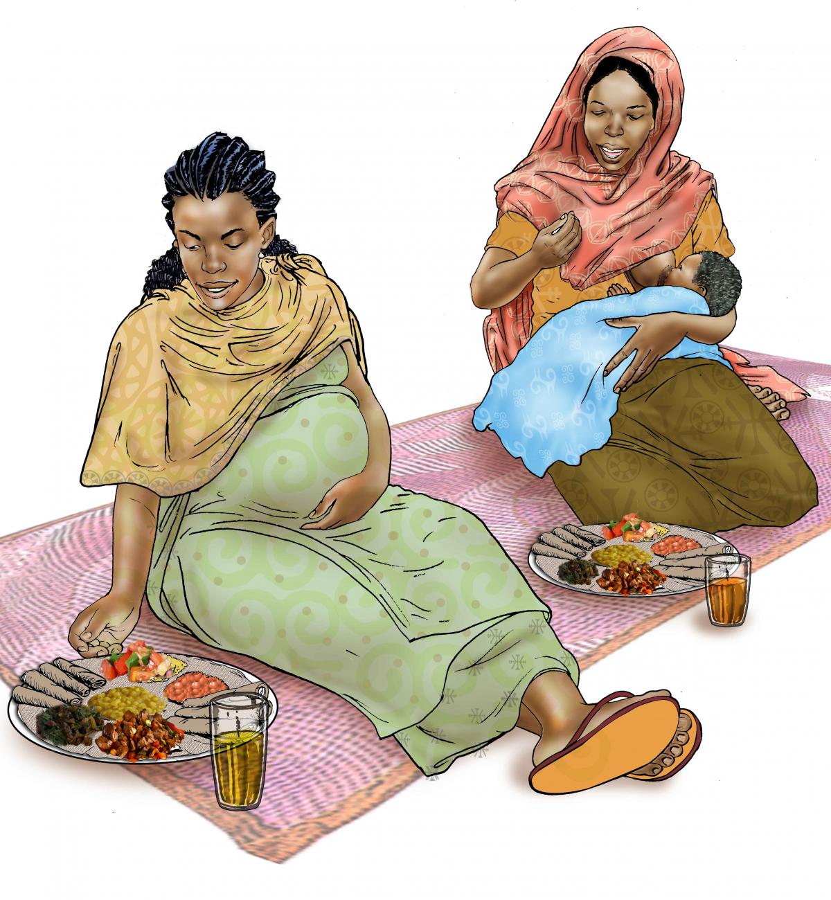 Breastfeeding - Mothers eating healthy meals - 05 - Ethiopia