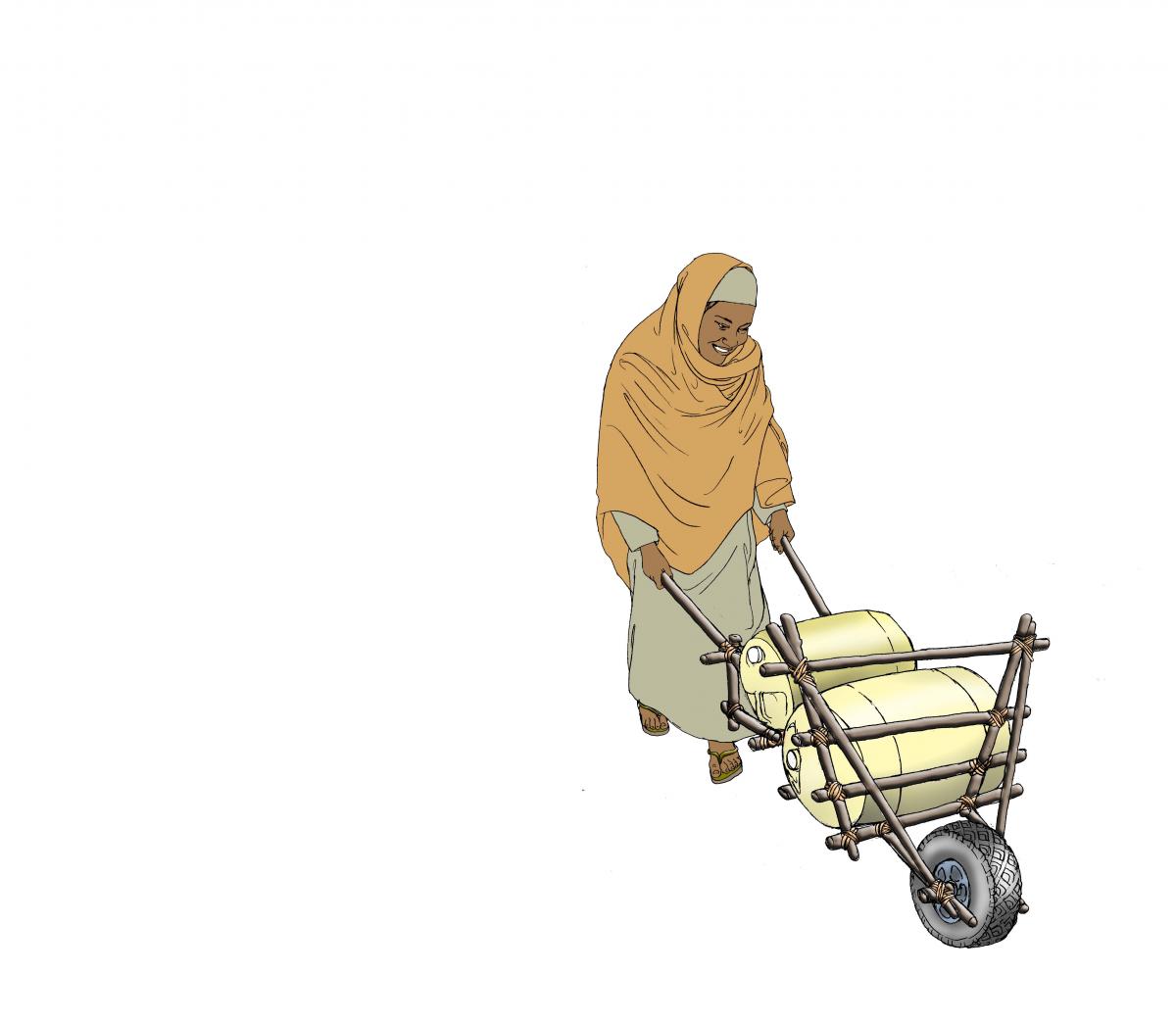 Sanitation - Woman fetching water - 02 - Kenya Dadaab