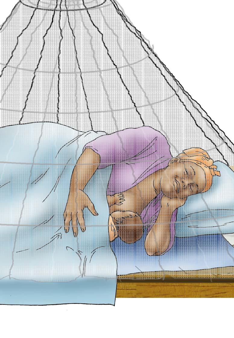 Malaria - Mother breastfeeding under mosquito net - 07 - Non-country specific
