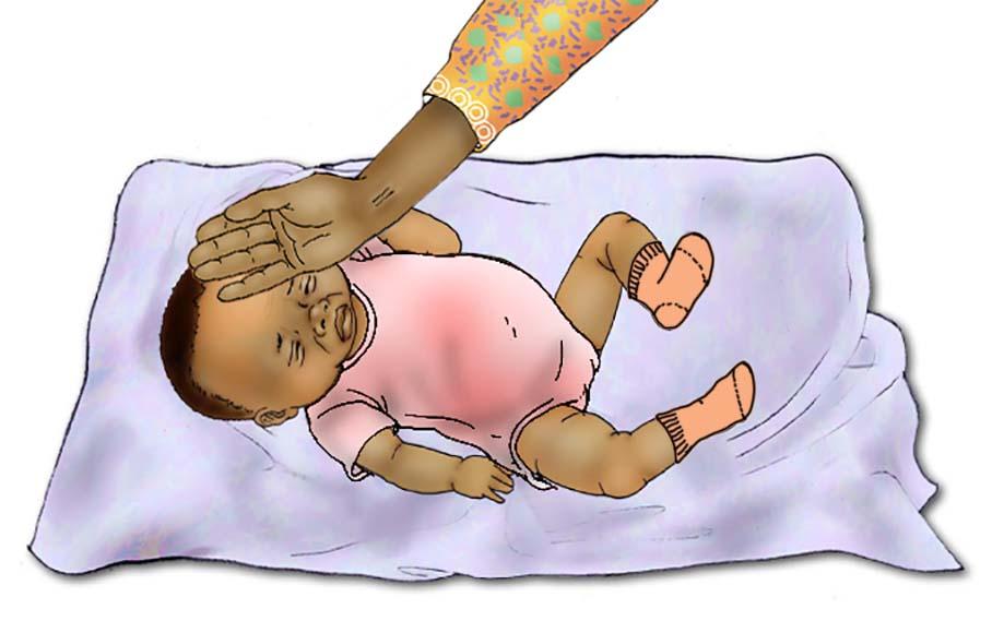 Sick Baby health care - Signs of sick baby - fever 0-6 mo - 05 - Nigeria