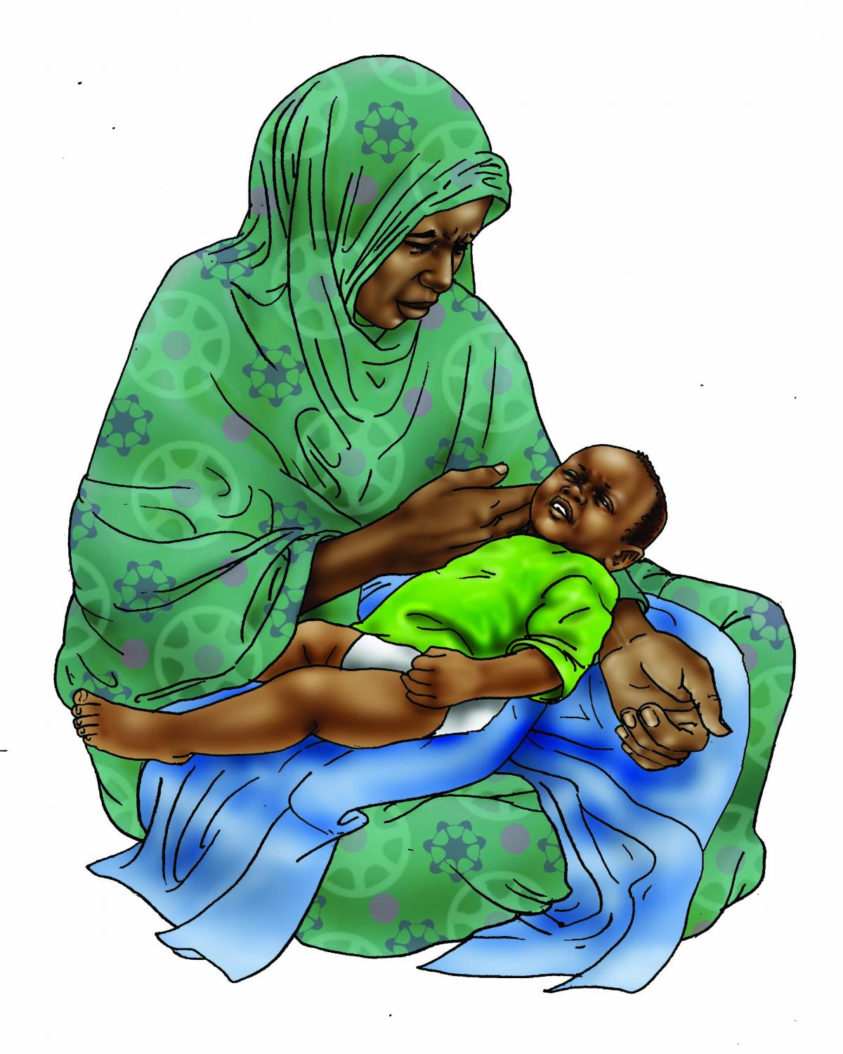Sick Baby Nutrition - Mother taking temperature of baby - 06 - Niger