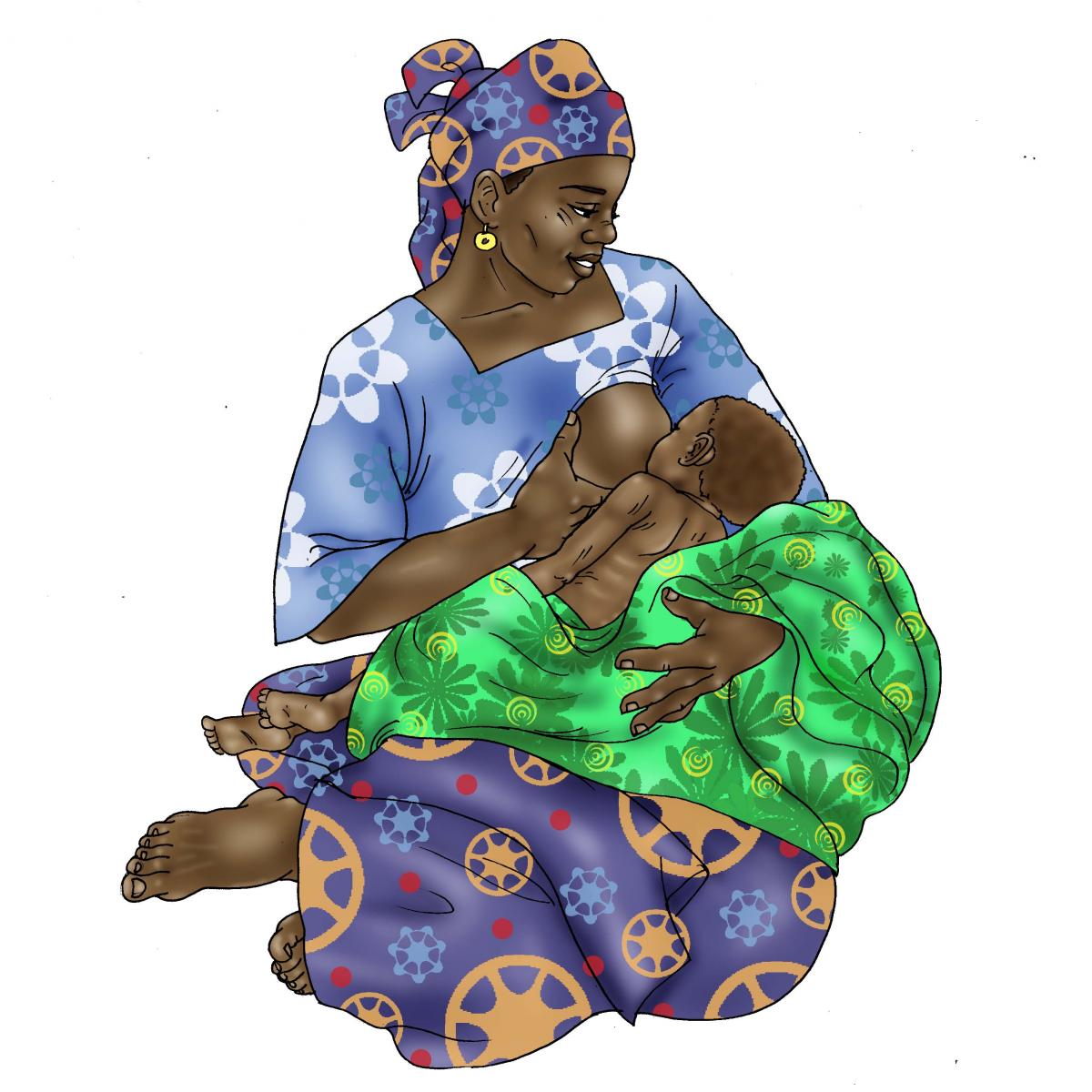 Sick Baby Nutrition - Mother breastfeeding sick baby 0-24 mo - 03 - Niger