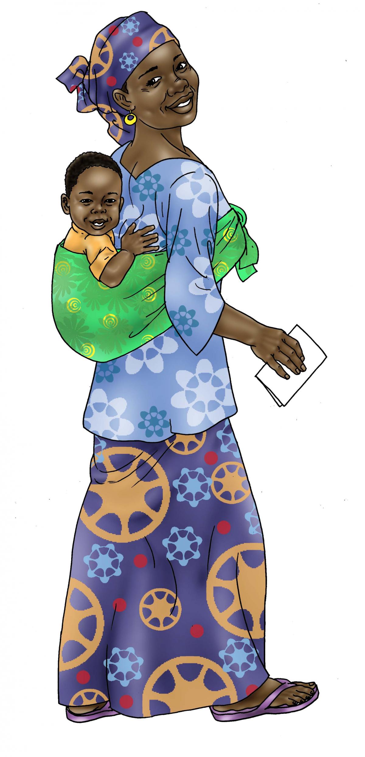 Sick Baby Health Care - Mother holding healthy baby 0-24 mo - 04 - Niger