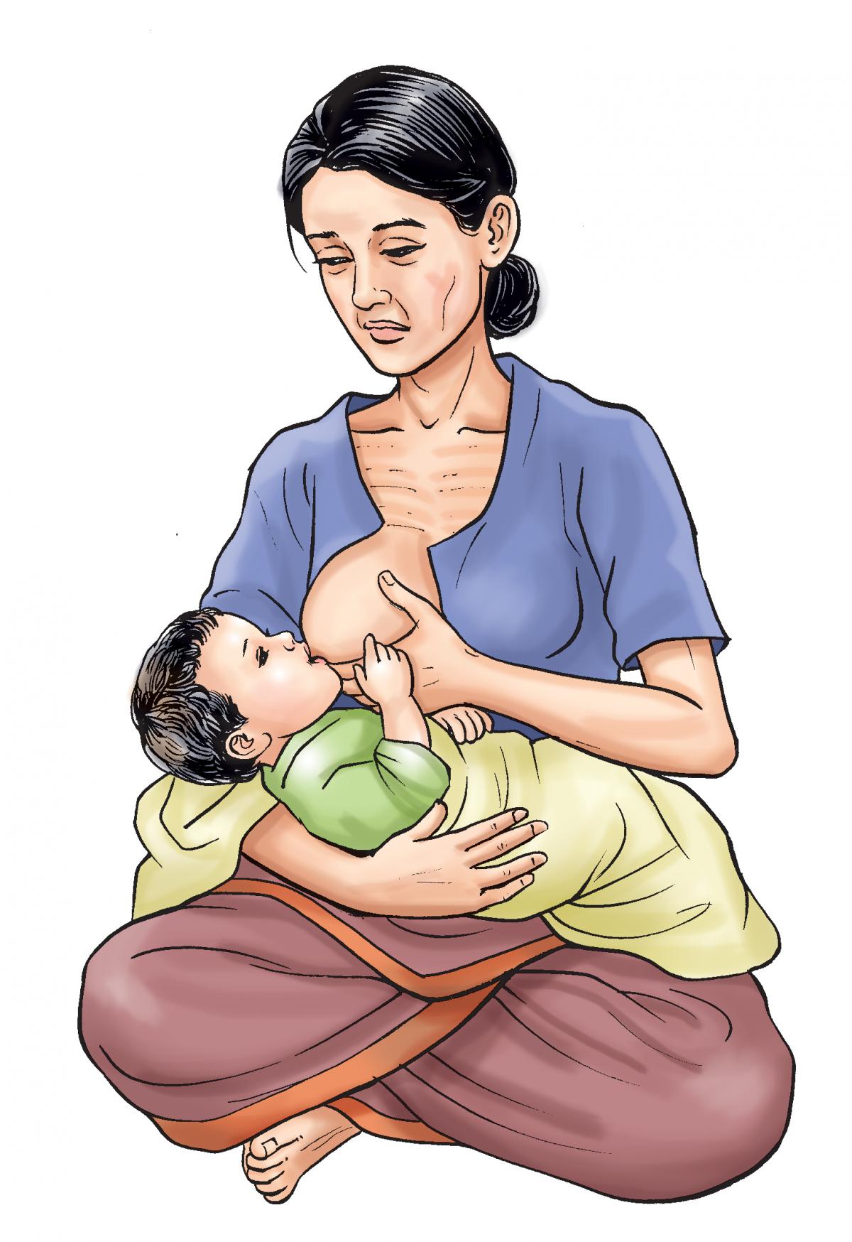Breastfeeding - Malnourished mother breastfeeding - 01 - Nepal Breastfeeding - Malnourished mother breastfeeding - 01 - Nepal