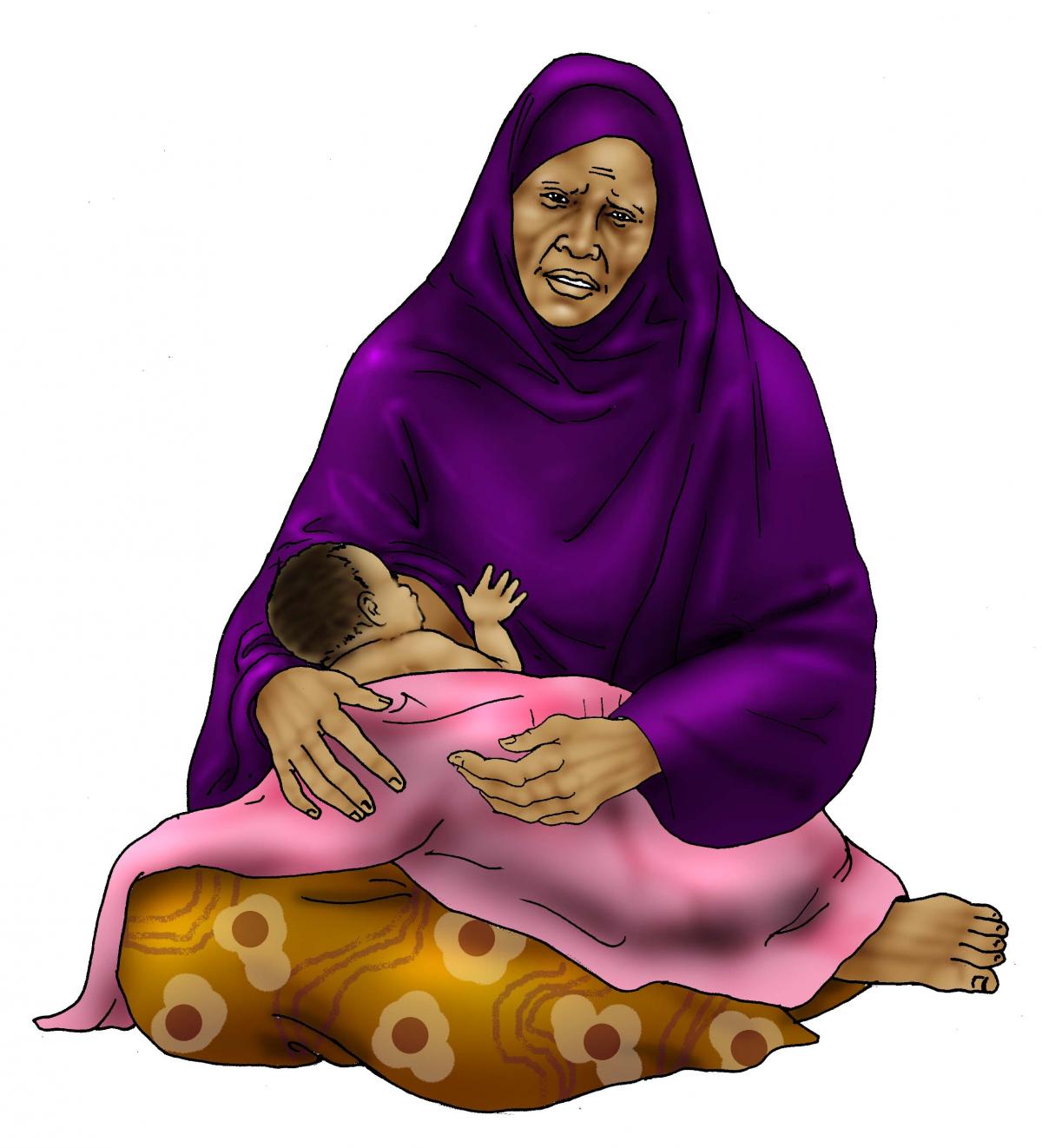 Maternal nutrition - Malnourished mother breastfeeding - 01 - Nigeria