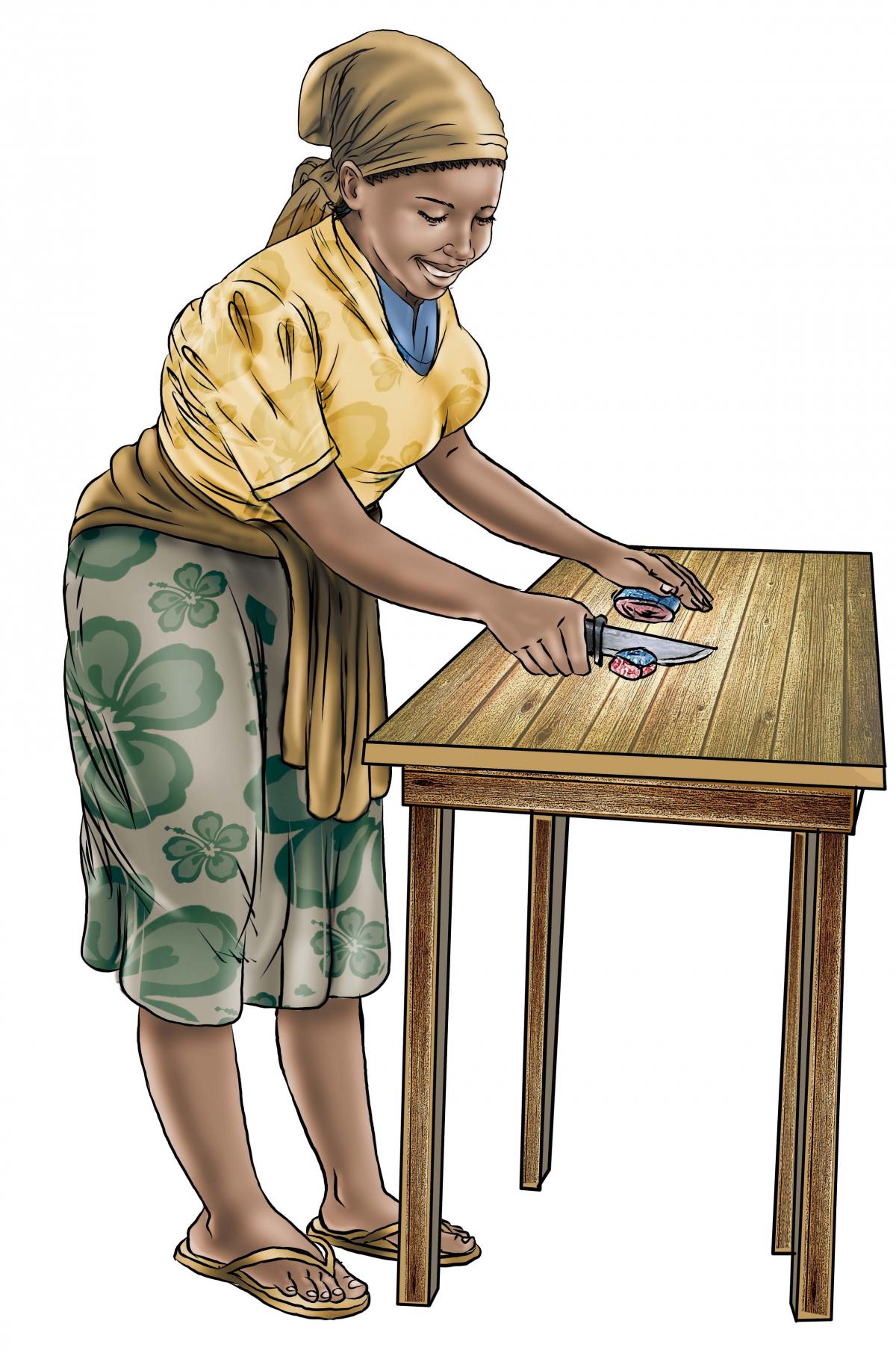 Food practices - Preparing fish - 03B - Sierra Leone