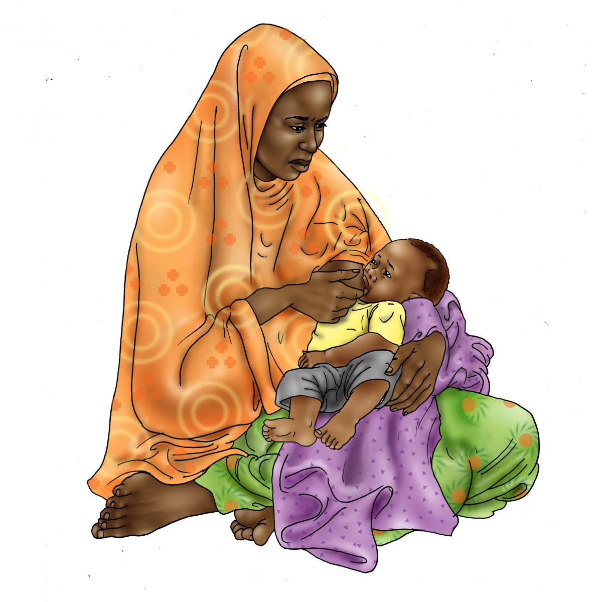 Sick Baby Nutrition - Mother breastfeeding sick baby - 03 - Niger