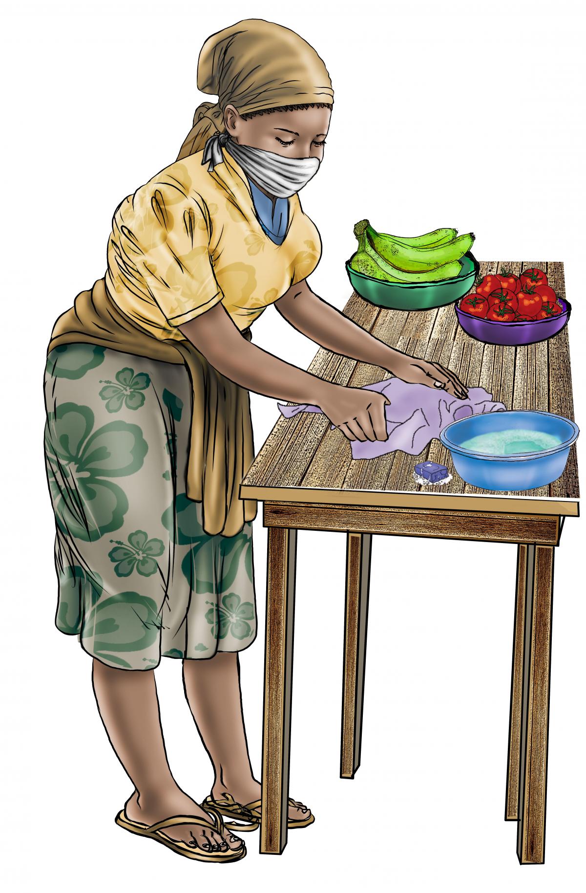 Food practices - Keep a clean area for food preparation - 01 - COVID