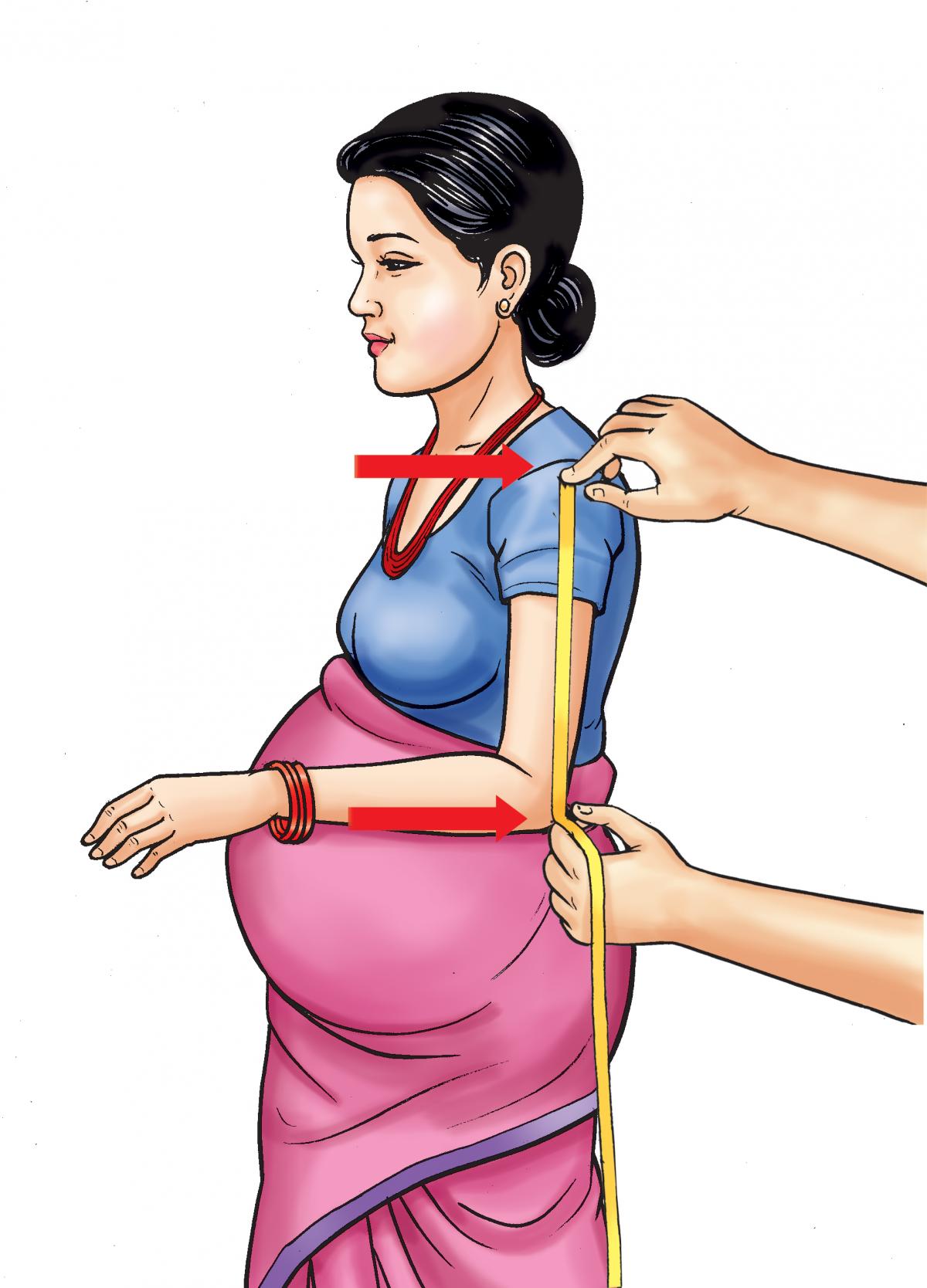 Maternal Health - Maternal MUAC - measuring shoulder to elbow - 02 - Nepal Maternal Health - Maternal MUAC - measuring shoulder to elbow - 02 - Nepal