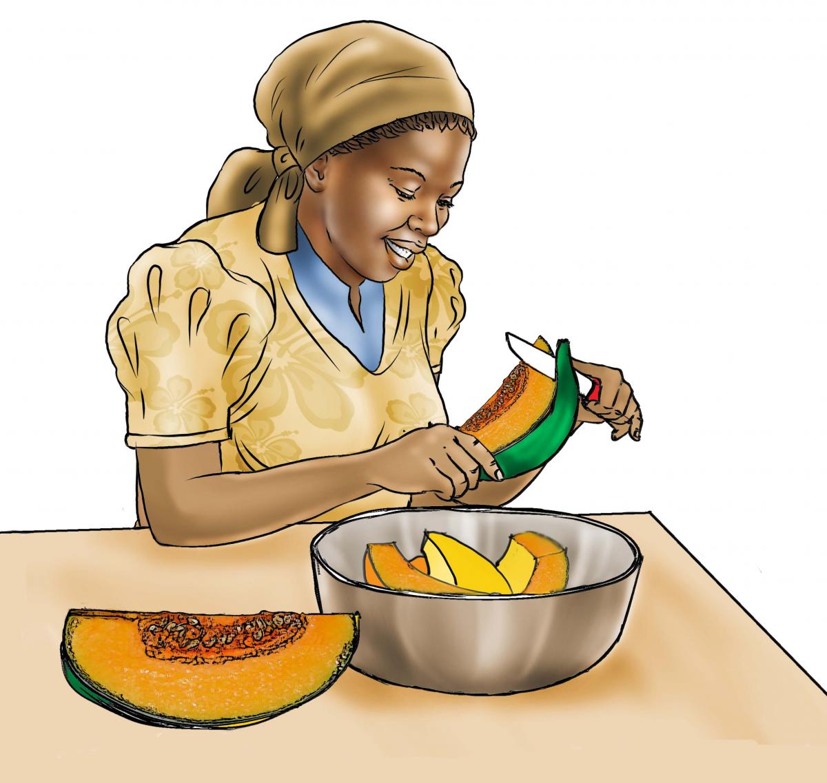 Complementary Feeding - Mother preparing vitamin a food - 01A - Sierra Leone
