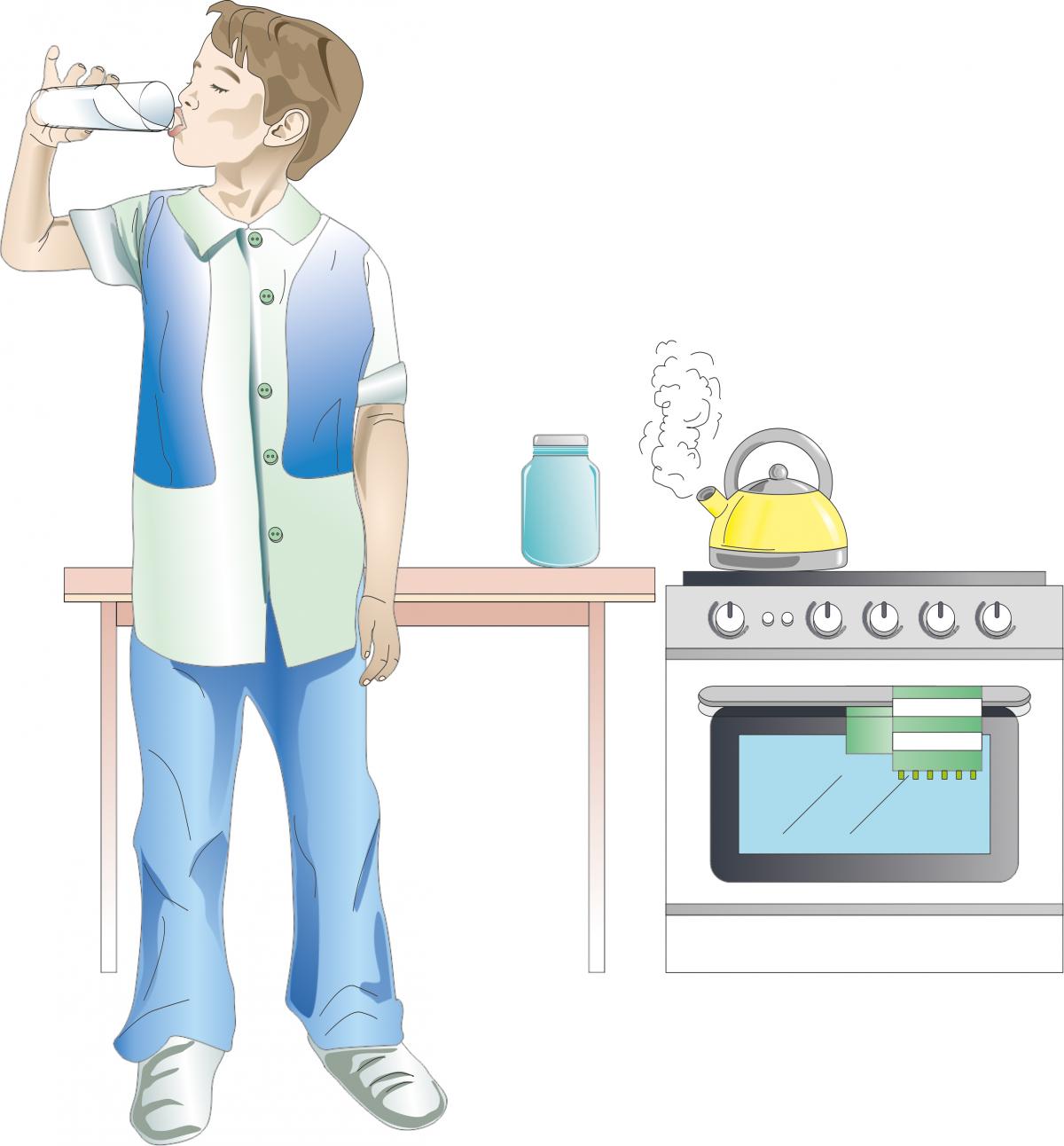 Hygiene - Boy drinking treated water - 09 - Kyrgyz Republic Hygiene - Boy drinking treated water - 09 - Kyrgyz Republic