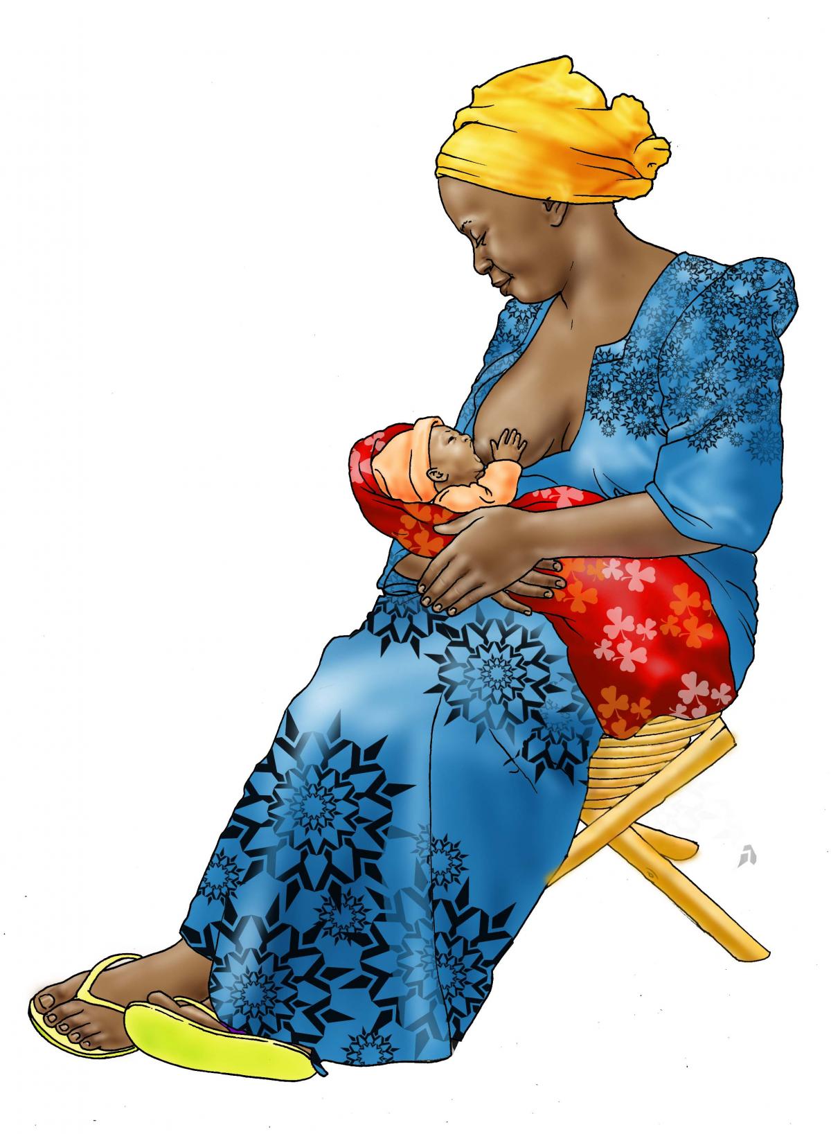 Breastfeeding - Exclusive breastfeeding - sitting - 00A - Nigeria
