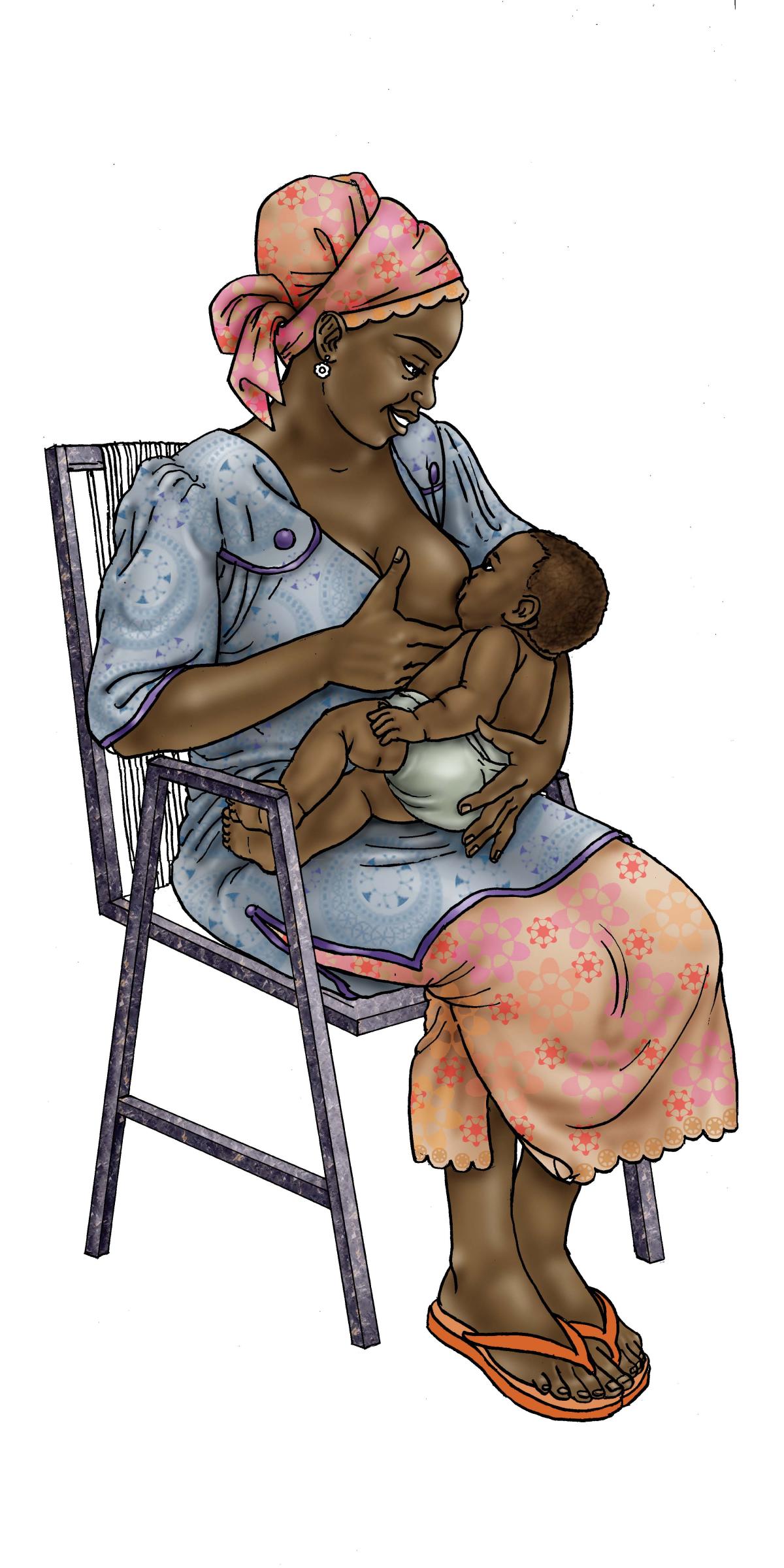 Breastfeeding - Exclusive breastfeeding - sitting 0-6 mo - 00A - Uganda