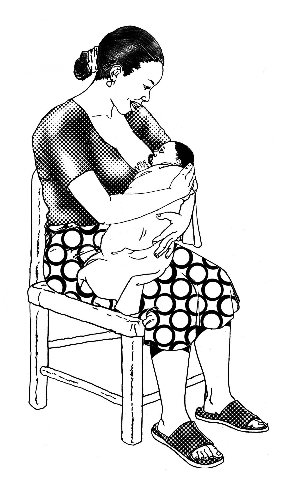 Breastfeeding - Exclusive breastfeeding - sitting - 01 - Non-country specific