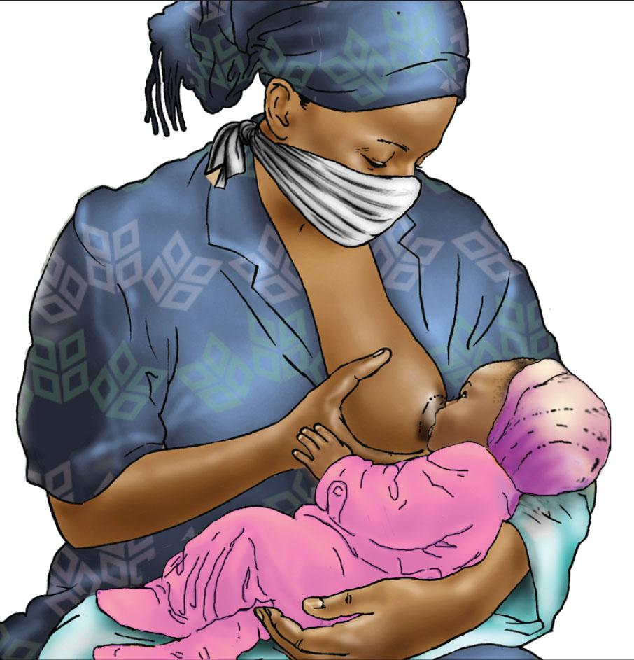 Breastfeeding - Breastfeeding while wearing a mask - 01 - COVID