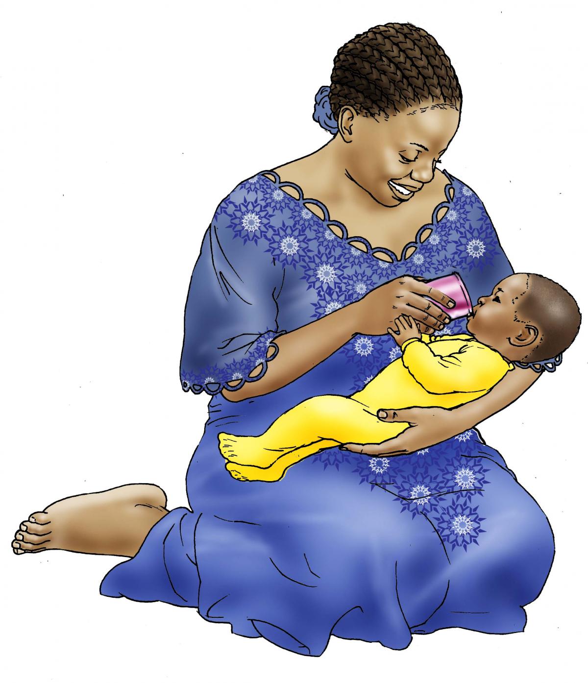 HIV - Cup feeding formula to an infant 0-24 mo - 05 - Non-country specific