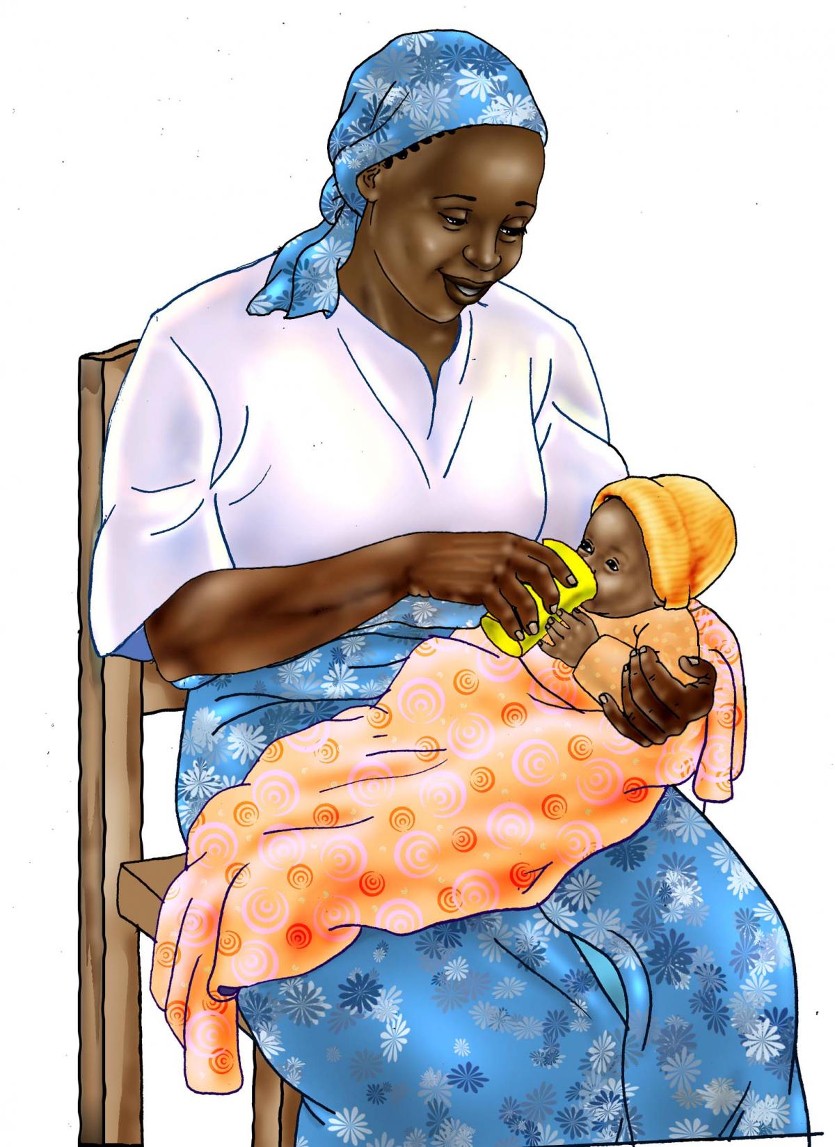 HIV - Cup feeding formula to an infant 0-24 mo - 05 - Tanzania