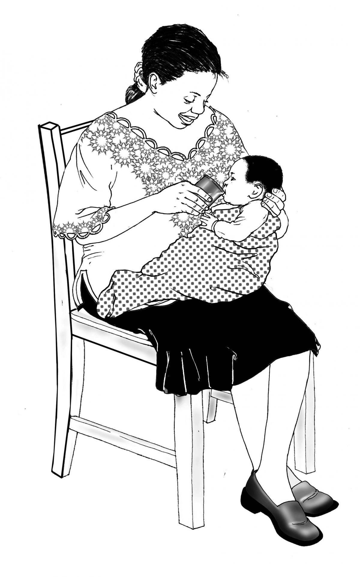 HIV - Cup feeding formula to an infant 0-24 mo - 05B - Non-country specific