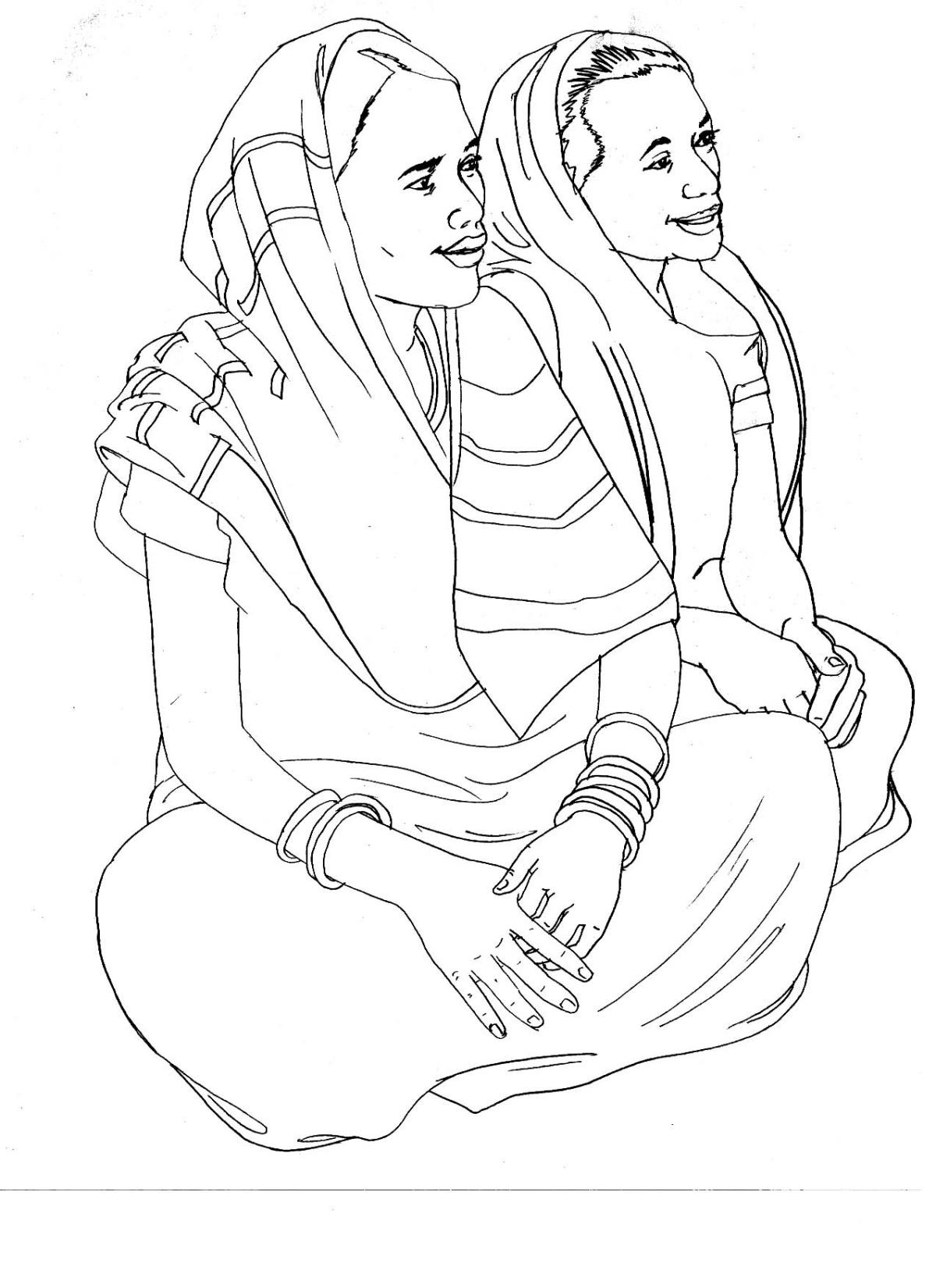 People - Women sitting - 01 - India