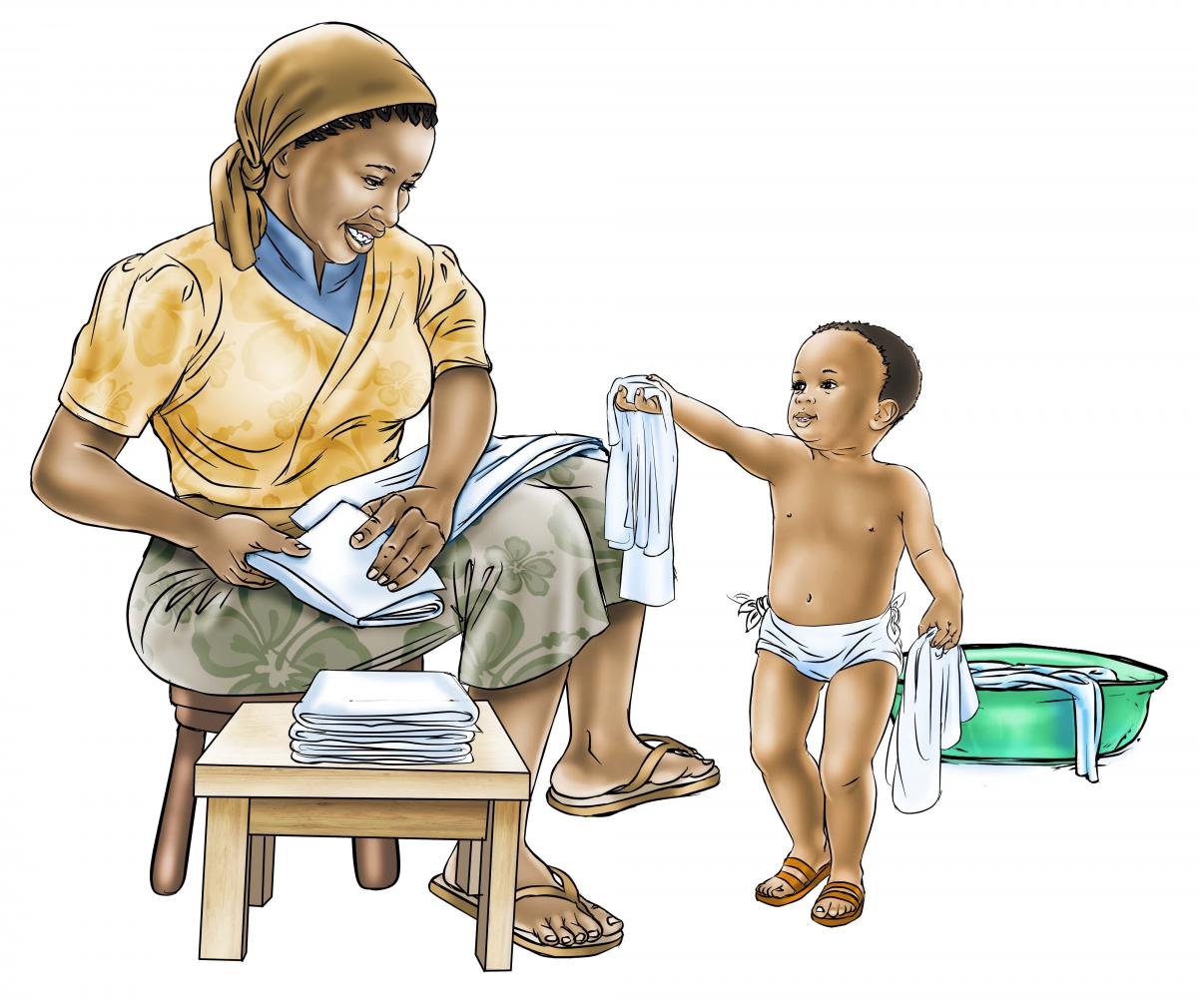 Hygiene - Changing diapers - 05 - Sierra Leone