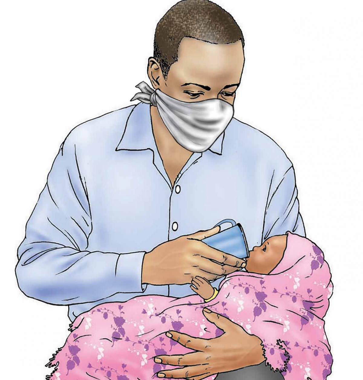 Cup Feeding - Father cup feeding - 04 - COVID