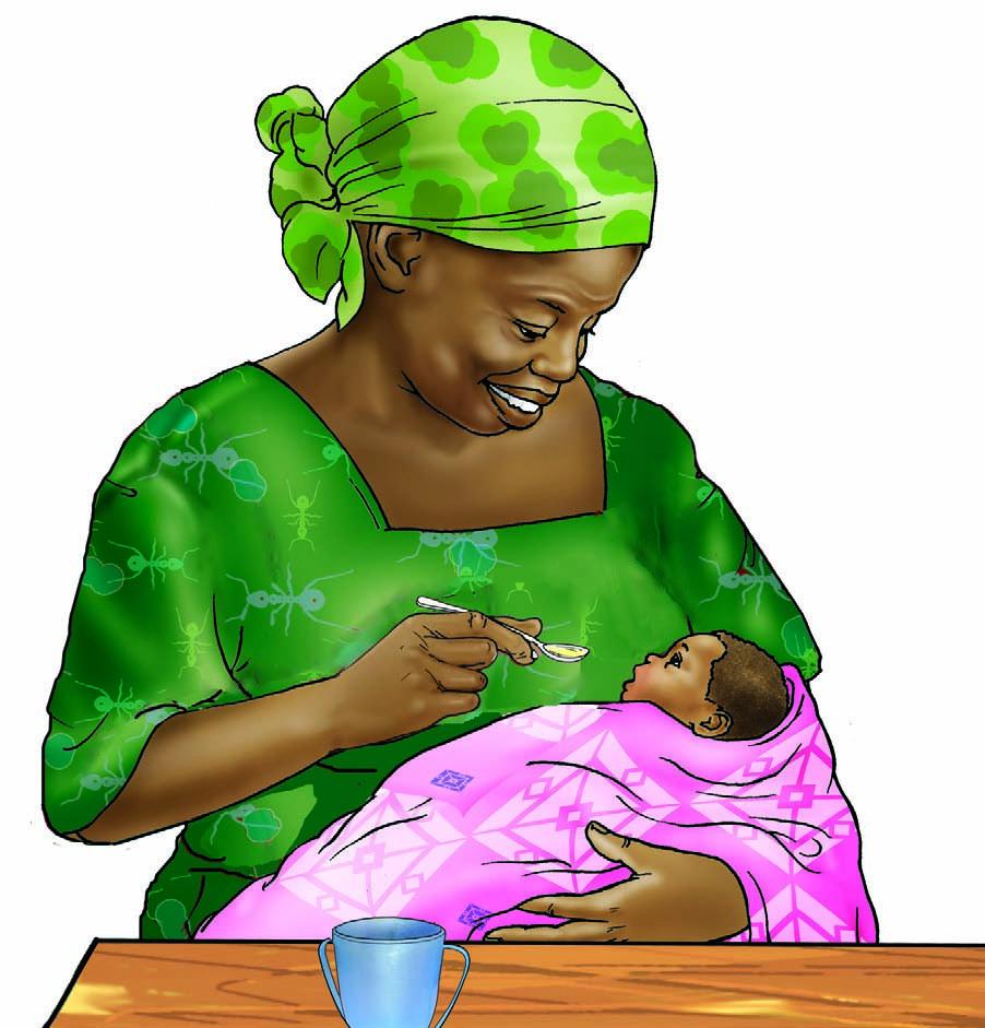 Cup Feeding - Grandmother cup feeding 6-9 mo - 05A - Nigeria
