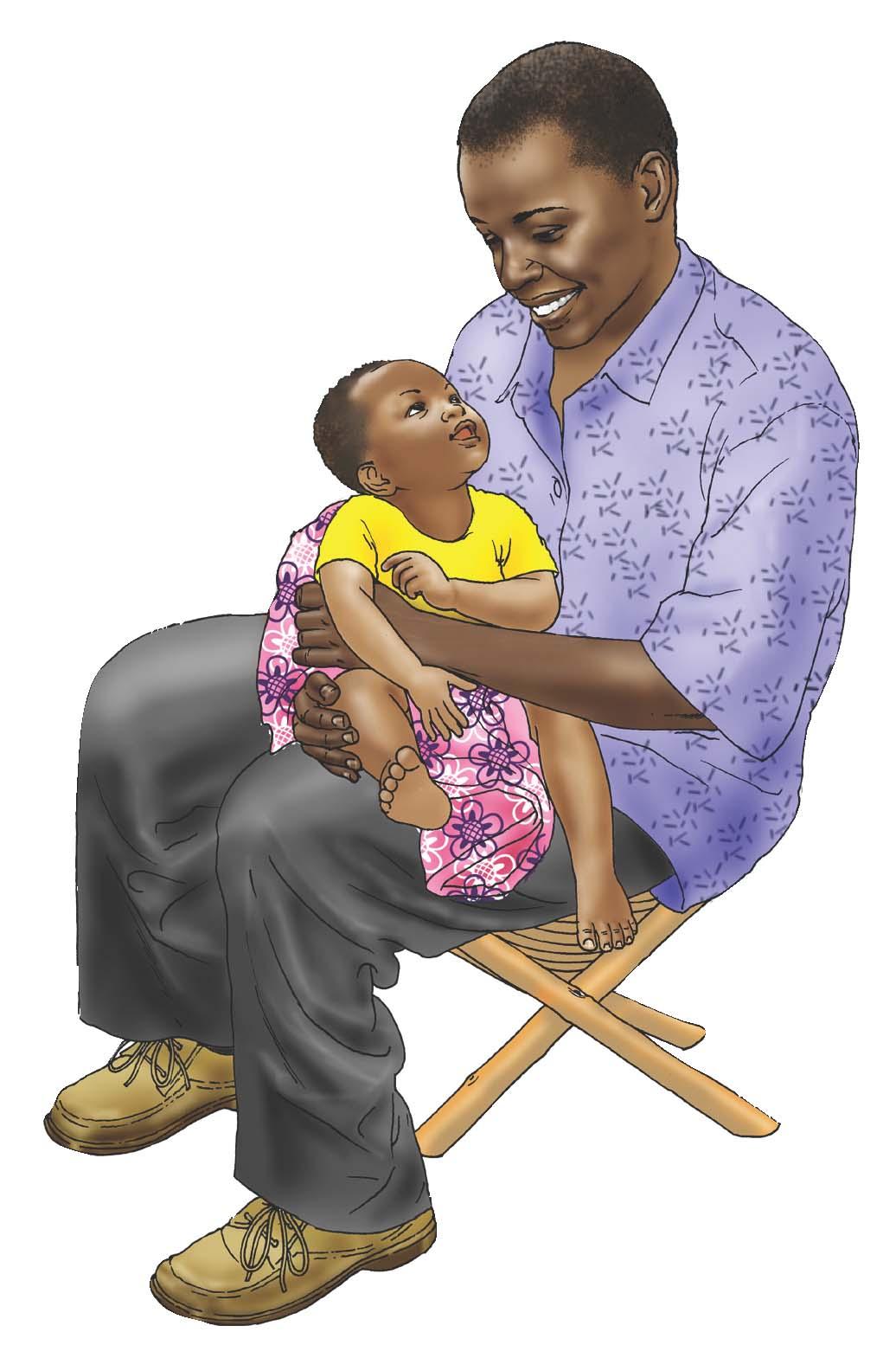 Father Support - Father taking care of child 6-9 mo - 01 - Nigeria