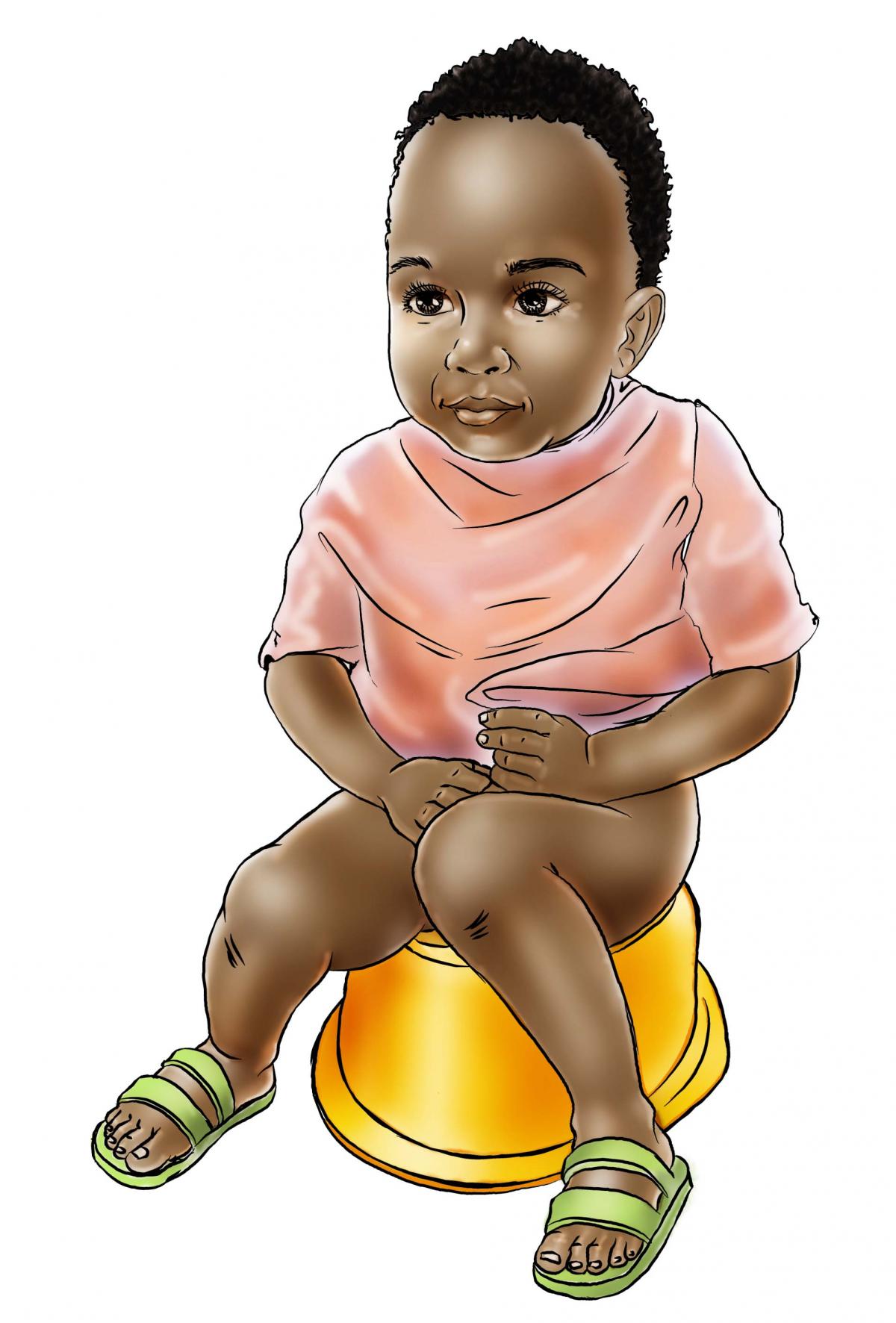 Hygiene - Child using toilet - 00 - Sierra Leone