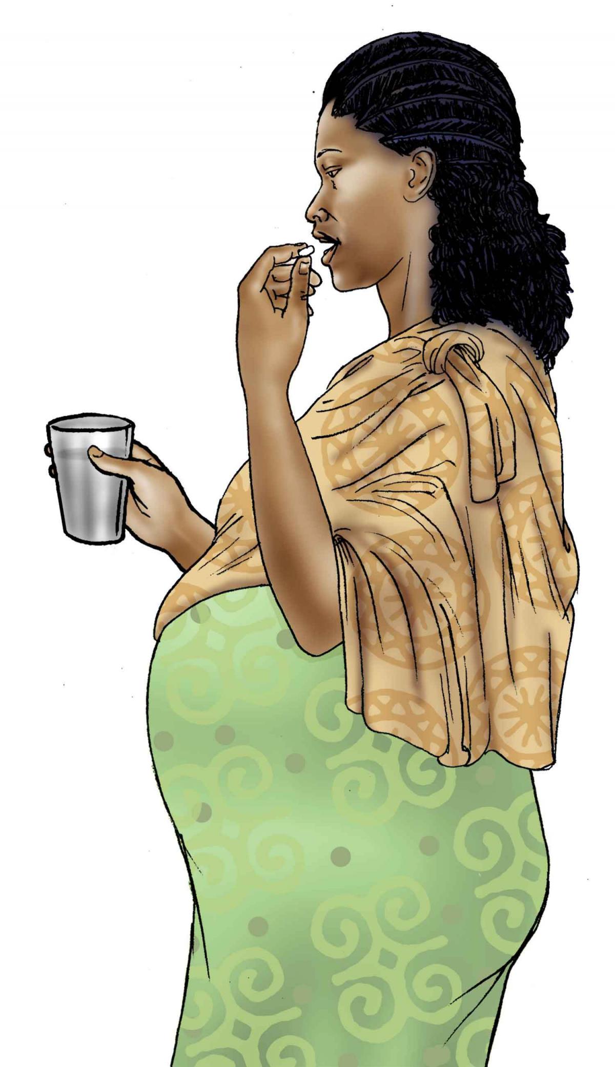 Maternal Health - Mother taking medicine - ARVs - 02 C - Ethiopia