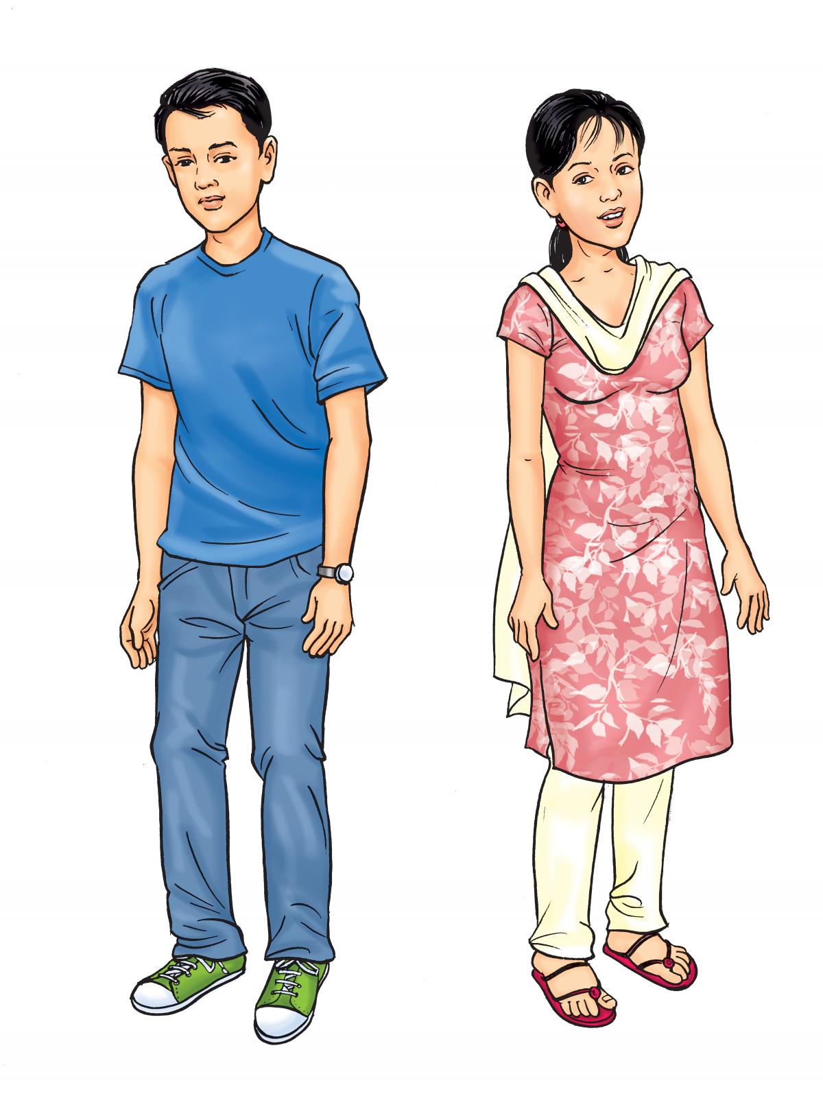People - Adolescent boy and girl - 01A - Nepal People - Adolescent boy and girl - 01A - Nepal