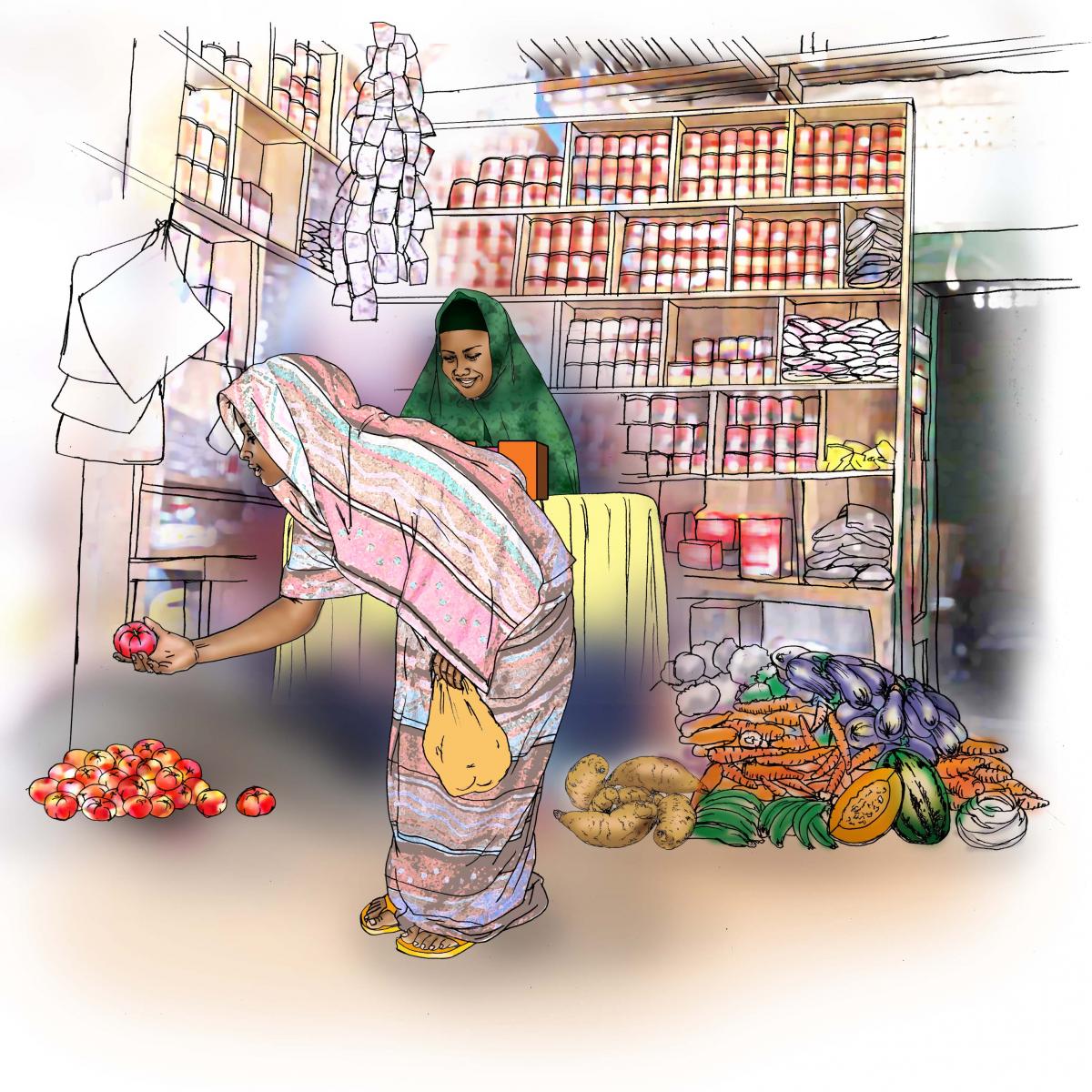 Food practices - Buying fruits and vegetables - 01 - Kenya Dadaab