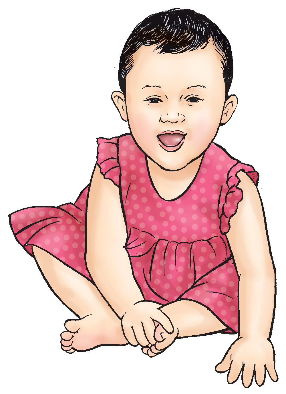 People - Healthy baby girl 9-12 mo - 01B - Nepal People - Healthy baby girl 9-12 mo - 01B - Nepal