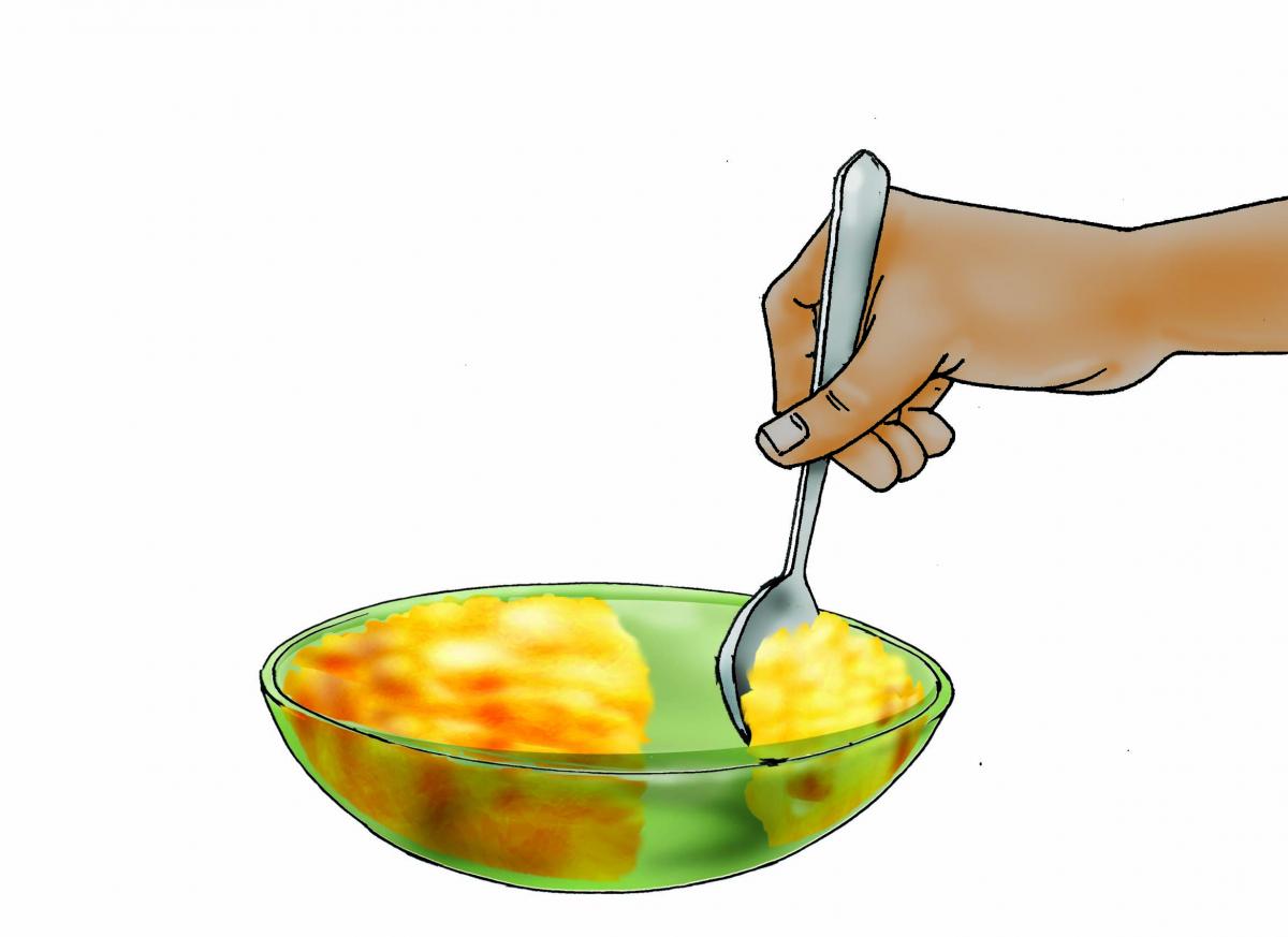 Complementary Feeding - Adding micronutrient powder to complementary foods - 02B - Non-country specific