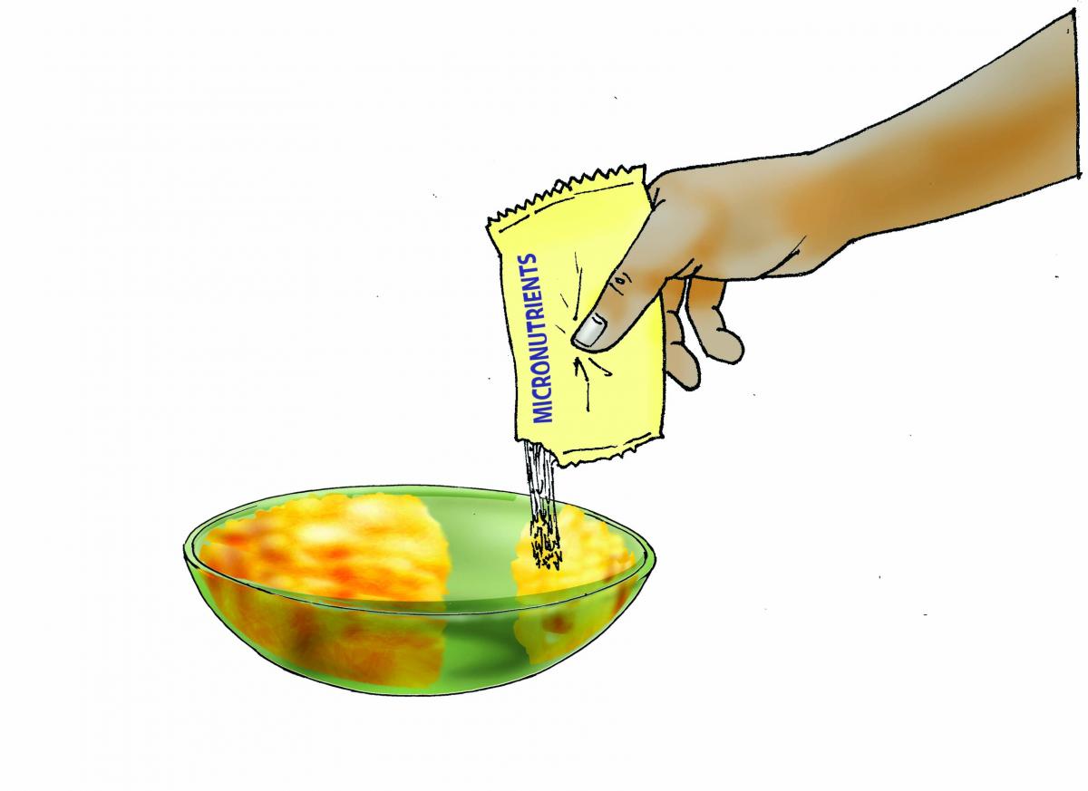 Complementary Feeding - Adding micronutrient powder to complementary foods - 03B - Non-country specific