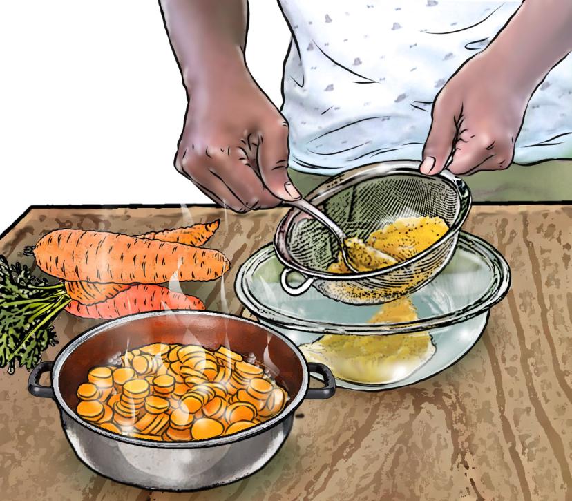 Food Practices Passing pureed food through a sieve 02 RCEL IYCF